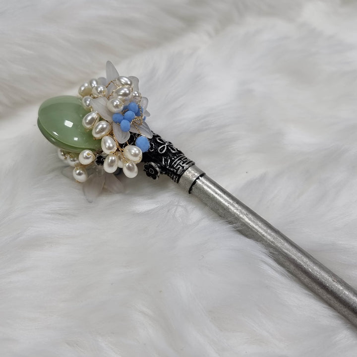 Korea Binyeo 비녀 Hair Accessory for Woman Hanbok Decoration Ornament Beads Flower 26cm 17