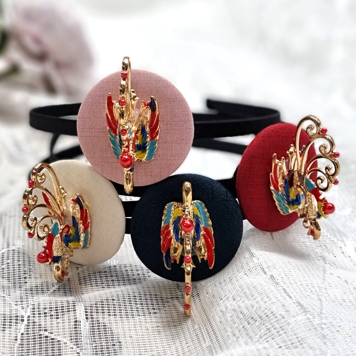 Girl's Hanbok Hair Accessory BASSI head&nbsp; band Piece, Korea Traditional Bird 봉황 J114
