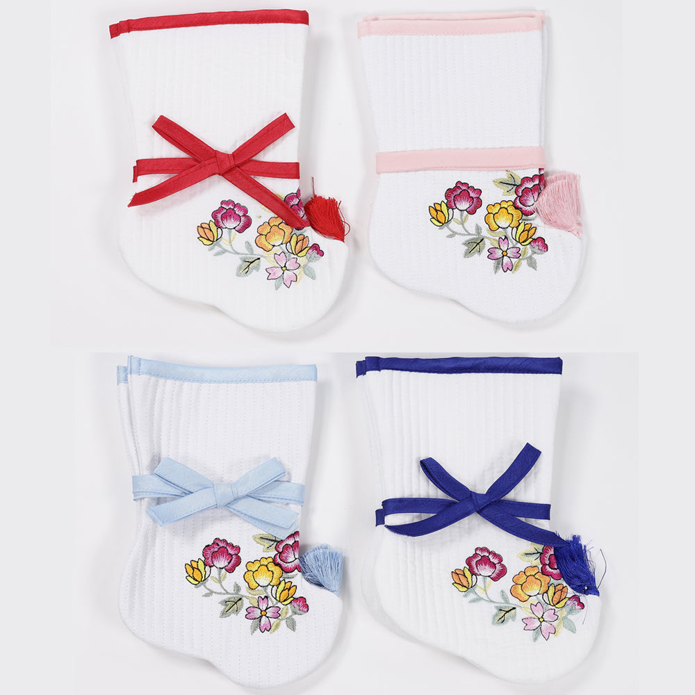 Korean Traditional Boy Girl Baby Hanbok Socks Beoseon 버선 Flower Embroidery&nbsp; Dol 1 Year SOC013