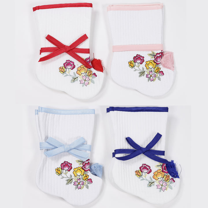Korean Traditional Boy Girl Baby Hanbok Socks Beoseon 버선 Flower Embroidery&nbsp; Dol 1 Year SOC013