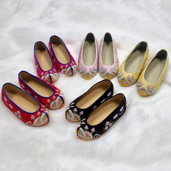 Korean Traditional Hanbok Shoes Baby Girl Dol 1st Birthday Embroidery JTS03