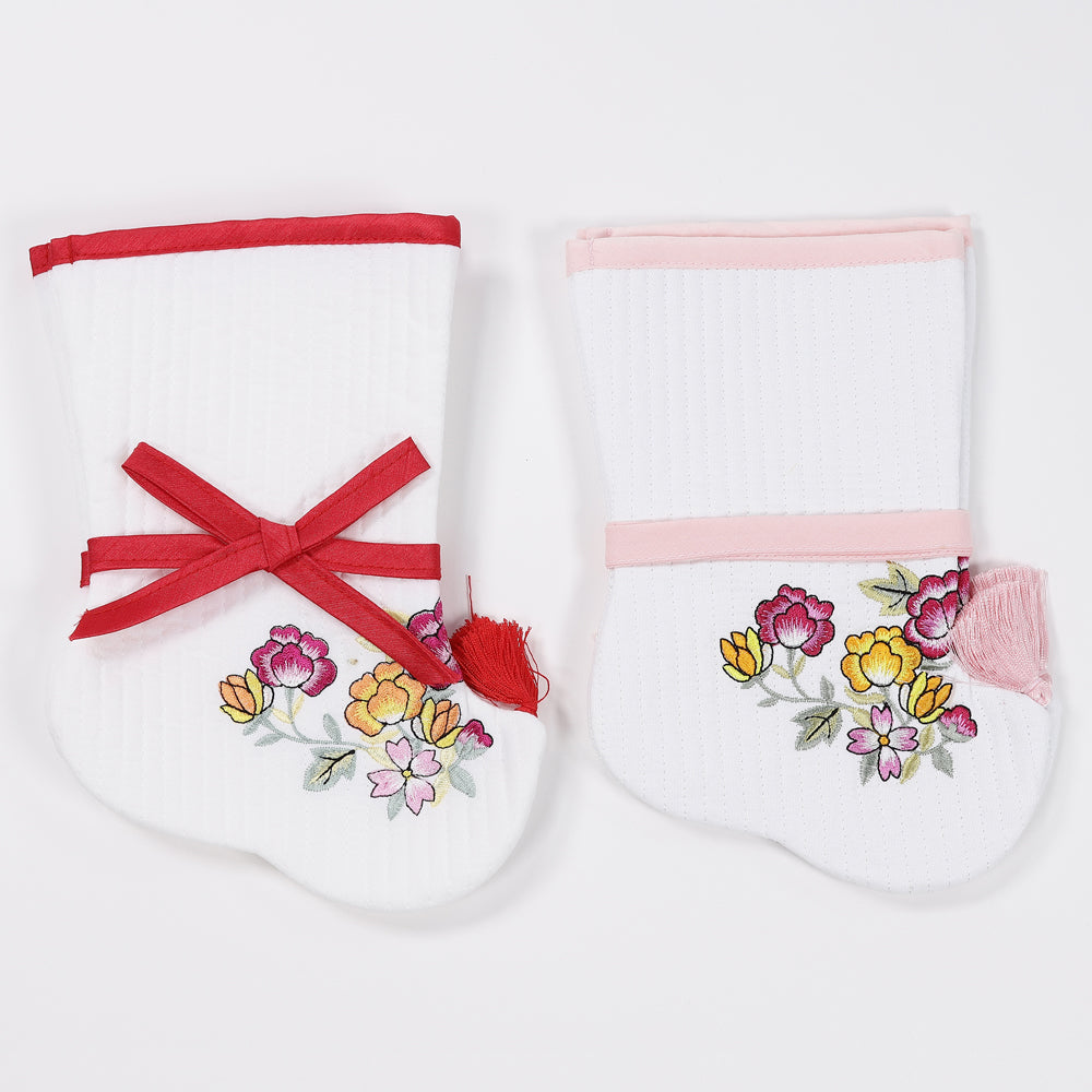 Korean Traditional Boy Girl Baby Hanbok Socks Beoseon 버선 Flower Embroidery&nbsp; Dol 1 Year SOC013