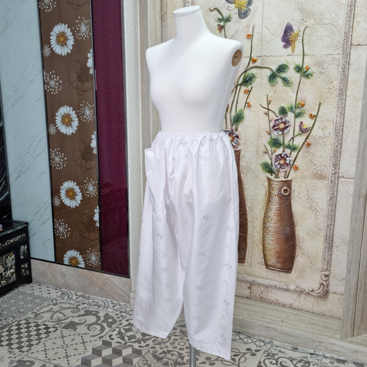 Hanbok Underwear 속바지Jacquard Korean Traditional Woman Adult Clothing Hanbok Item Ivory 004