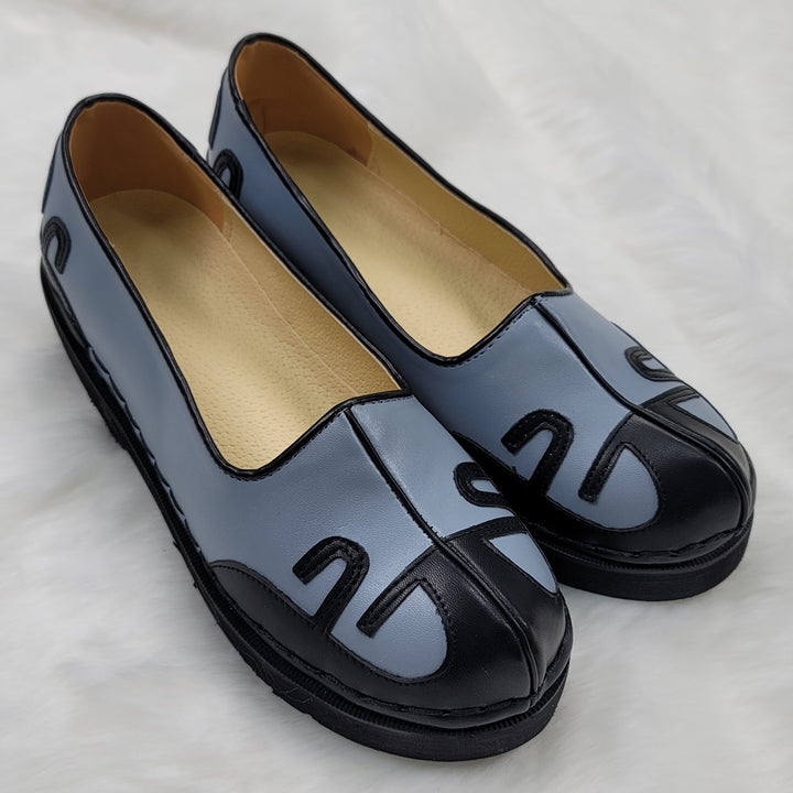 Korean Traditional Hanbok Shoes for Man Men 갓신 Blue Color Footwear Wedding Birthday PU