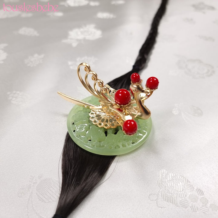 Korea Hair Accessory for Woman Hanbok Decoration Queen Princess Ornament Gold Silver Jade 첩지 10