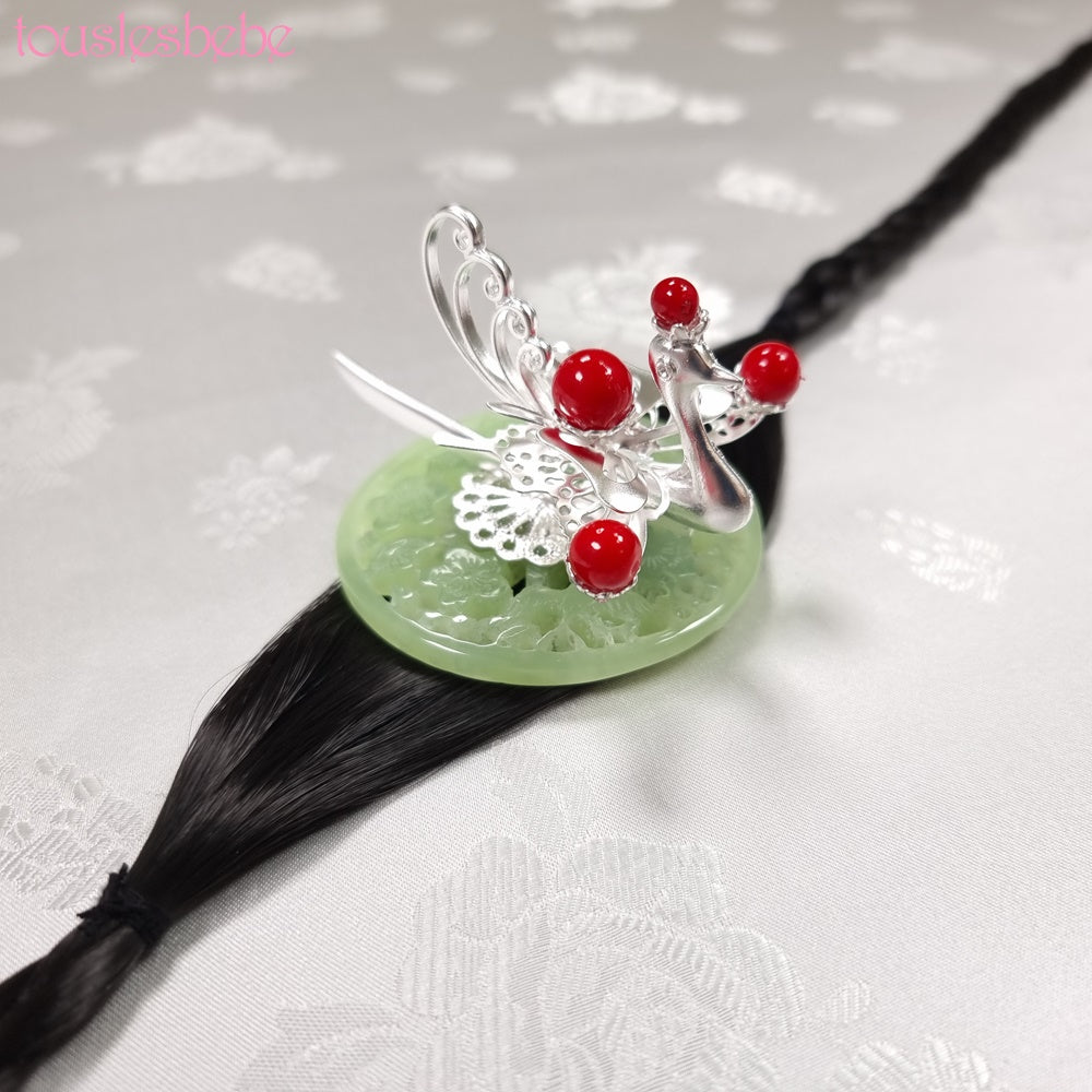 Korea Hair Accessory for Woman Hanbok Decoration Queen Princess Ornament Gold Silver Jade 첩지 10