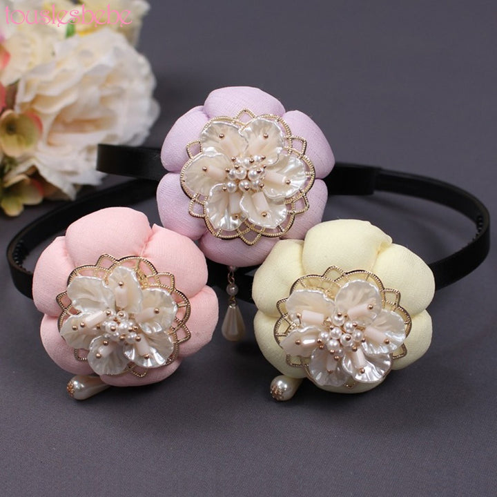 Girl's Hanbok Hair Accessory BASSI band head piece Korea Traditional Flower J103