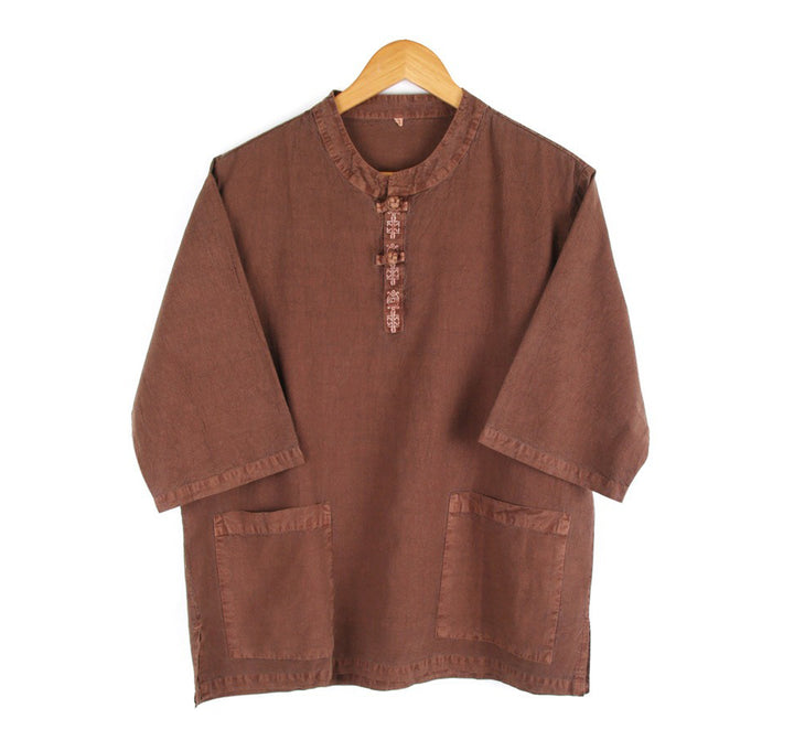 Korean Hanbok Washed Cotton Common Use Man Woman Casual Daily Clothing Short Sleeve JH104(사본)