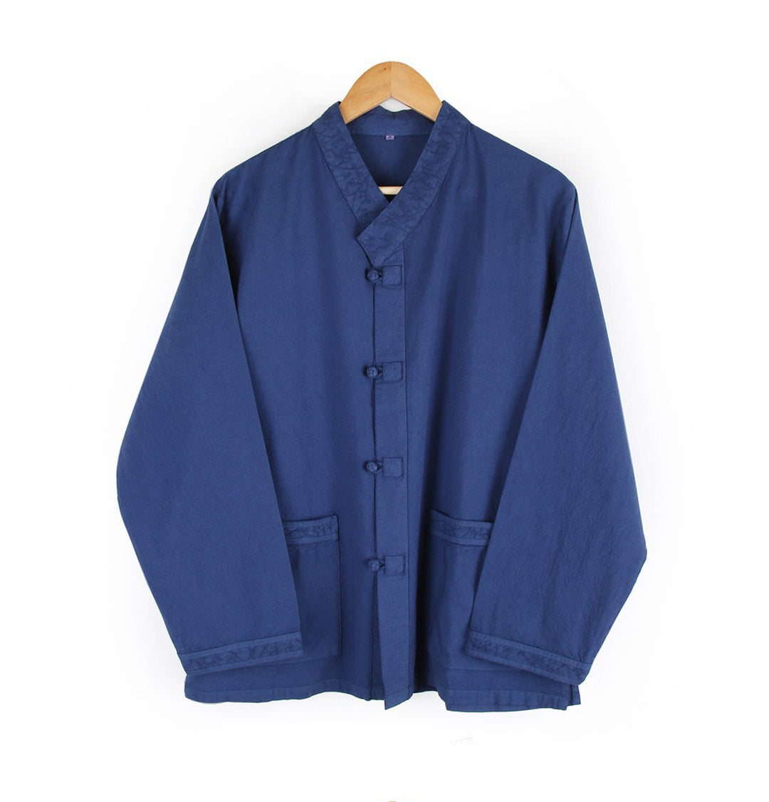 Korean Hanbok Washed Cotton Common Use Man Woman Casual Daily Clothing V Neck Open Jacket Pants Set JH107