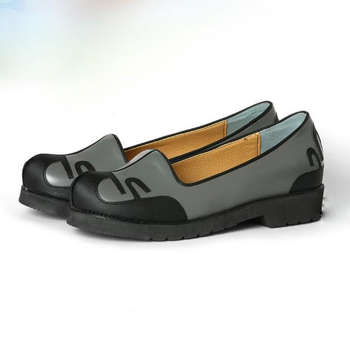 Korean Traditional Hanbok Shoes for Man Men 갓신 Gray Color Footwear Wedding Birthday PU