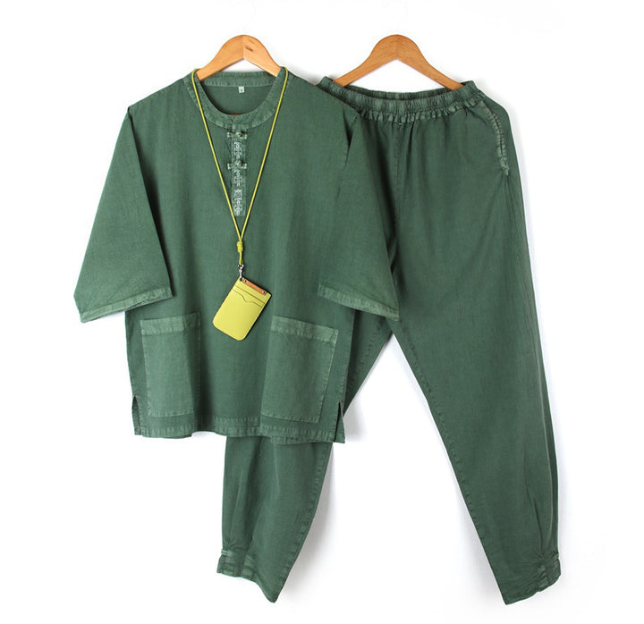 Korean Hanbok Washed Cotton Common Use Man Woman Casual Daily Clothing Short Sleeve JH104(사본)