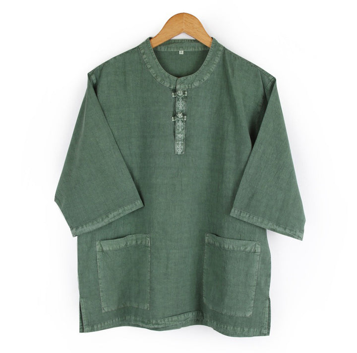 Korean Hanbok Washed Cotton Common Use Man Woman Casual Daily Clothing Short Sleeve JH104(사본)